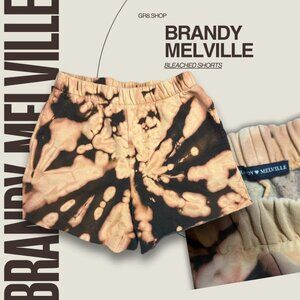 Brandy Melville Womens Bleached Tie-Dye Shorts Comfortable Elastic Waist M